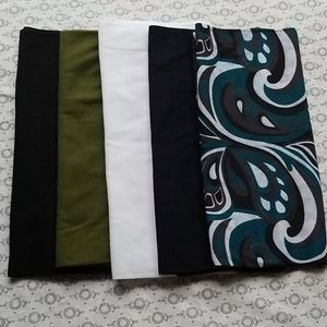 Set of 5 Seamless Scarf Bandanas